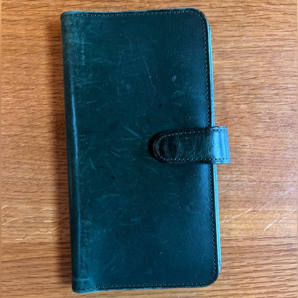 Vintage COACH Green Leather Wallet RARE